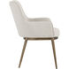 Franklin Beige Linen Dining Armchair